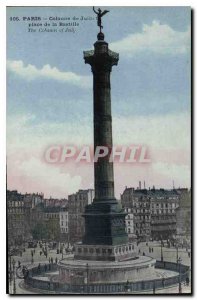 Old Postcard Paris Column Julliet Bastille Square