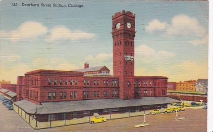 Illinois Chicago Dearborn Street Station 1943 Curteich