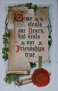 Embossed Border New Year's Card