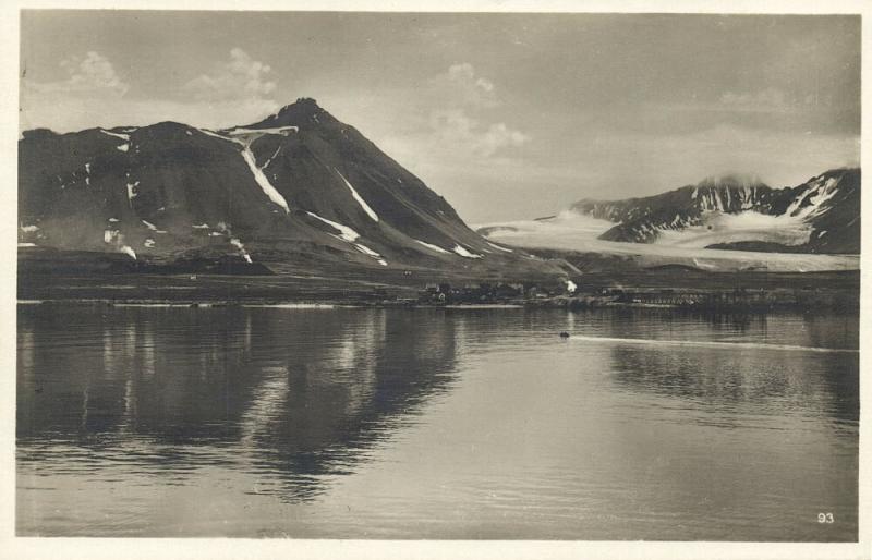 norway norge, SPITSBERGEN SVALBARD, Kings Bay, Kongsfjord (1930s) RPPC Postcard