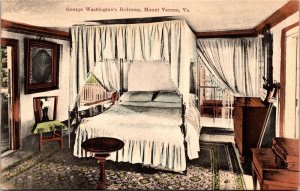 Mount Vernon VA Virginia George Washingtons Bedroom DB Antique Postcard Germany 