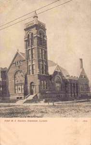 First M E Church Robinson Illinois 1909 postcard