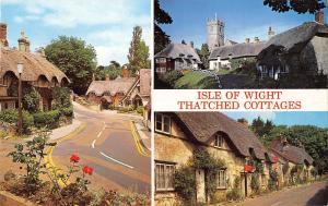 uk1587 isle of wight thatched cottage brighstone real photo uk