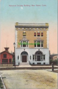 America Postcard - New Haven, Connecticut. Historical Society Building  RS36723