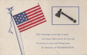 Political US President Washington Ax Novelty patriotic material silk eagle flag