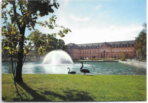 Stuttgart, Germany. Wasserspiele vor dem Neuen Schloss.  Unused