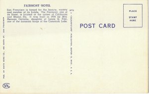 Fairmont Hotel San Francisco California