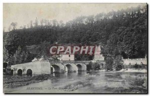 Old Postcard The swing bridge Brantome