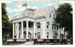 Commandants Residence Indiana State Soldiers Home Lafayette Indiana Postcard