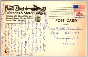 1915 Davis Bros Cafeterias Motor Lodges Swimming Pool Atlanta GA Posted Postcard