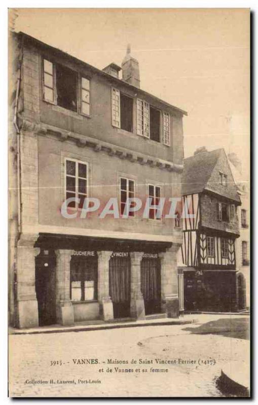 CPA Vannes Maisons de Saint Vincent Ferrier et de Vannes et sa Femme