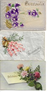 Beautiful flowers Lor of nineteen (29) old vintage PC. Early 20th century