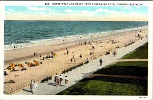 Postcard BEACH SCENE Virginia Beach Virginia VA AN0095