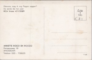 Annette Roco en Haar Zoontje Rocco Vintage RPPC C324