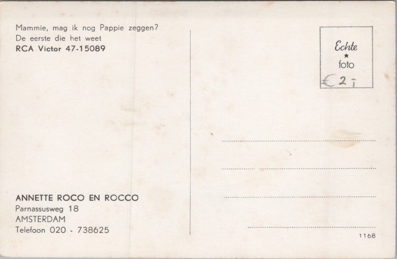Annette Roco en Haar Zoontje Rocco Vintage RPPC C324