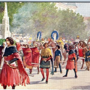 c1908 Vienna, Austria Postcard Kaiser Jubilee Procession Medieval Costume A370