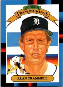 1987 Donruss Baseball Card Alan Trammell Detroit Tigers sk20710