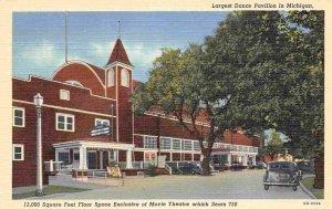 Largest Dance Pavilion Michigan Saugatuck MI 1940s linen postcard