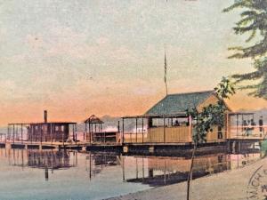 Postcard Hand Tinted  Steamer Landing, Vandercooks Lake, MI  Y7