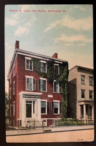 Vintage Postcard 1907-1915 Robert E. Lee Old Home, Richmond, Virginia (VA)