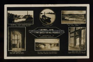 aj0665 - Lincs - Early Multi -Scenes from The Mill on the Floss - postcard