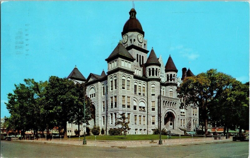 Jasper County Court House Carthage Missouri WOB Cancel 3c Stamp Liberty Postcard 