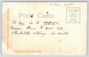 Foxboro Massachusetts~Bethany Congregational Church & Union Block~c1905 Postcard