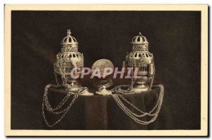 Old Postcard Shrine of Our Lady of Behuard Censers of ormolu