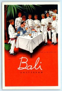 POSTER STYLE Advertising  AMSTERDAM - BALI Restaurant  Jan Lavies Postcard