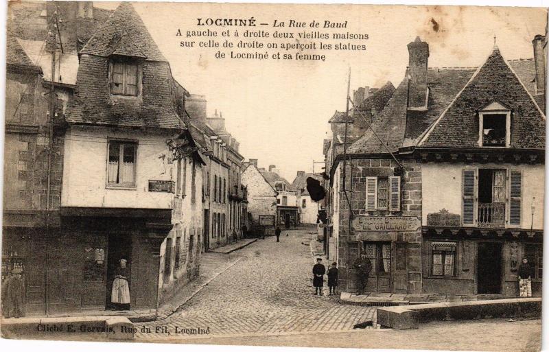 CPA LOCMINE - La Rue de BAUD - a gauche et adroite eux vieilles (206161)