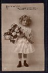 Birthday Joy,Girl Holding Flowers