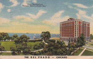Postcard The Del Prado Chicago IL
