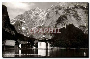 Postcard Old St Bartholoma Konigssee mit Watzmann Ost