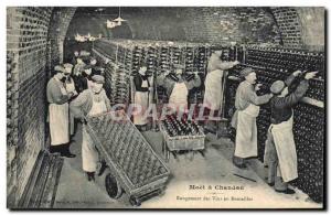 Postcard Folklore Old Vine Wine Harvest Champagne Moet & Chandon bottles of w...