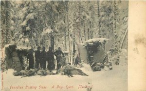 Canada Canadian Hunting Scene Caribon Postcard Picture C-1910 22-2609