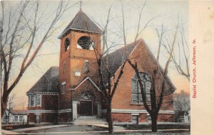 G2/ Jefferson Iowa Postcard c1910 Baptist Church Building