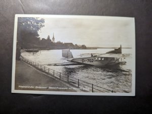 Mint Germany Aviation PPC Postcard Friedrichshafen Bodensee Waterplane