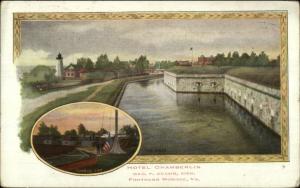 Fortress Monroe VA Hotel Chamberlin c1910 Postcard MOAT LIGHTHOUSE