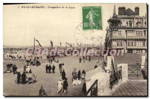 Old Postcard Perspective Malo Les Bains De La Digue