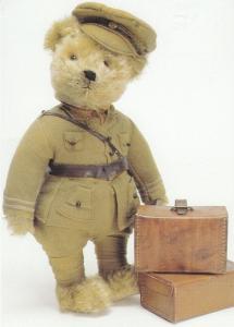 Military Teddy Bear In Army Uniform Postcard