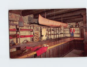 Postcard The Trade Room French Castle Old Fort Niagara New York USA