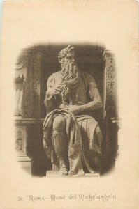 Roma Mose del Michelangelo 1900 postcard