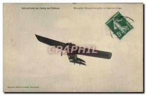 Old Postcard Jet Aviation Aerodrome of Chalons camp Nieuport monoplane in fli...