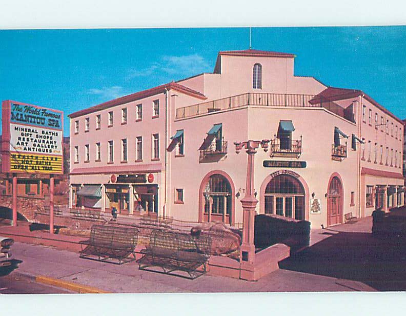 Pre-1980 BUILDING SCENE Manitou Springs - Near Colorado Springs CO AE8251