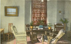 Postcard Writing room Masonic Temple interior C-1910 Colorado Springs CO24-2616