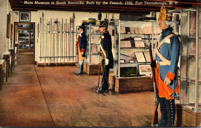 New York Fort Ticonderoga Main Museum In South Barracks Curteich