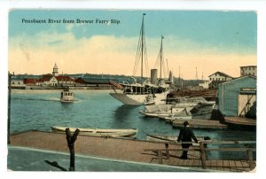 ME - Brewer. Penobscot River from Brewer Ferry Slip