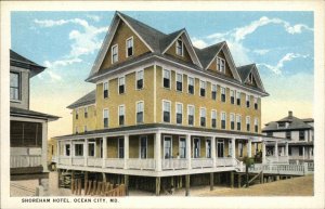 Ocean City MD Shoreham Hotel c1920 Postcard