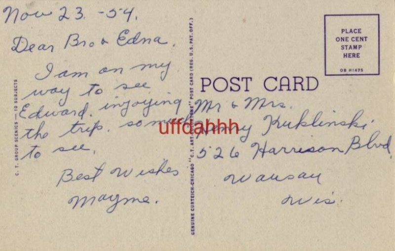 GREETINGS FROM SULLIVAN, MISSOURI five generic views 1954