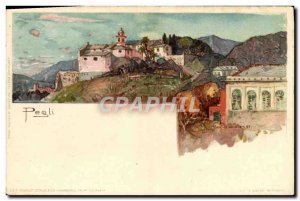 Old Postcard Illustrator Italy Pegli